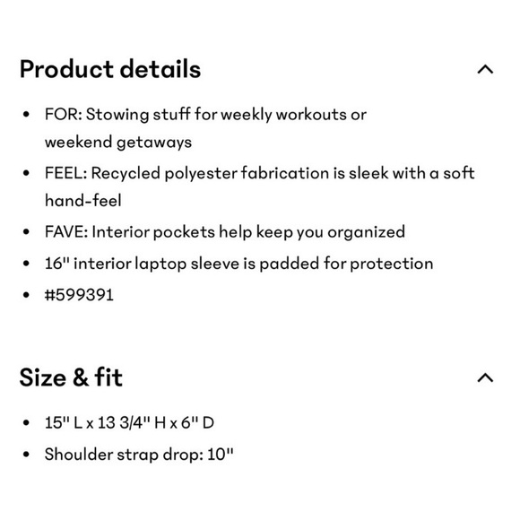 Athleta Dark Blue and White Tote Bag - Picture 5 of 7